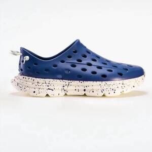 NEW KANE FOOTWEAR unisex revive active recover shoes in indigo/cream speckle